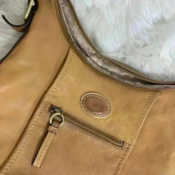 Giani Bernini tan leather hobo satchel - Picture 3 of 11